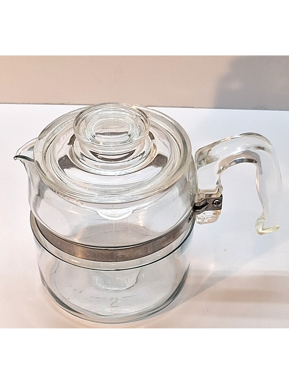 Vintage Pyrex Glass Stove Top Percolator Coffee Pot 4 Cup-7754-B ( Pot/Lid only)